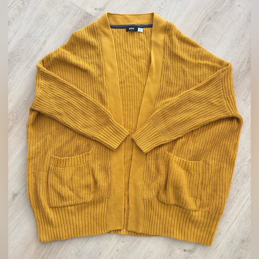 Cozy Mustard Cardigan Sweater